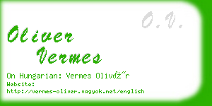 oliver vermes business card